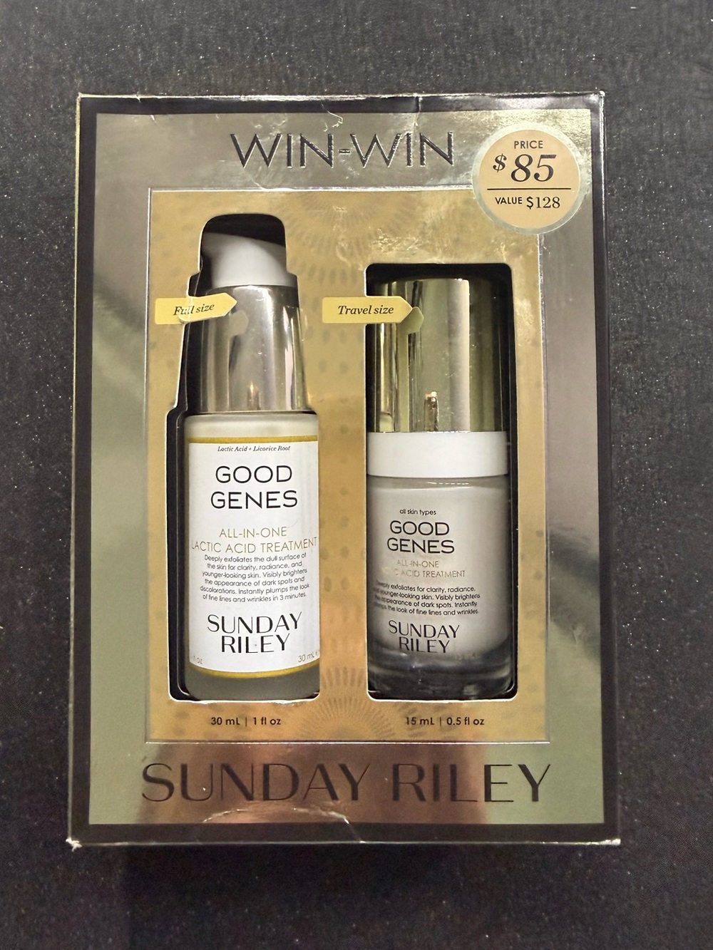 *NIB* SUNDAY RILEY Good Genes Win Win Set-2/ 1oz & .5oz Fl - Picture 2 of 10